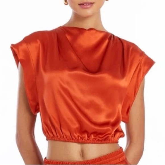 NWOT Amanda Uprichard Fenner 100% Silk Top - Picture 1 of 6
